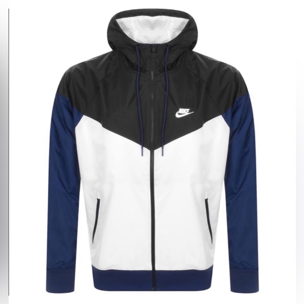 Nike Men's Black and Blue Windbreaker Jacket like new! LARGE